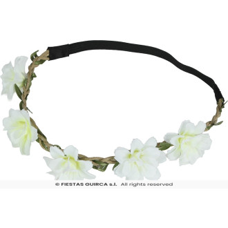 Květinová čelenka s bílými květy