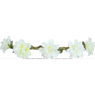 Květinová čelenka s bílými květy