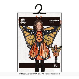 Dětský kostým motýl oranžový