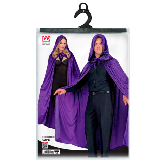 Widmann Fialový sametový plášť s kapucí