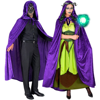 Widmann Fialový sametový plášť s kapucí