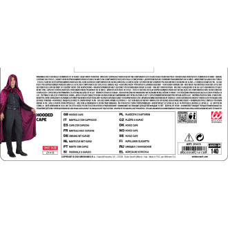 Widmann Vínový sametový plášť s kapucí