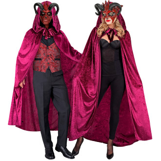 Widmann Vínový sametový plášť s kapucí