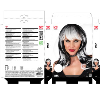 Widmann Černobílá paruka Upírka