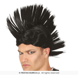 Černá punk paruka
