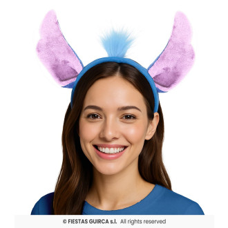 Modrá mimozemská čelenka s vlasy LILO STICH