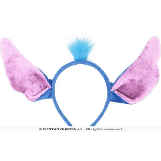 Modrá mimozemská čelenka s vlasy LILO STICH