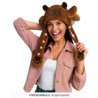 Čepice kapybara se světlem