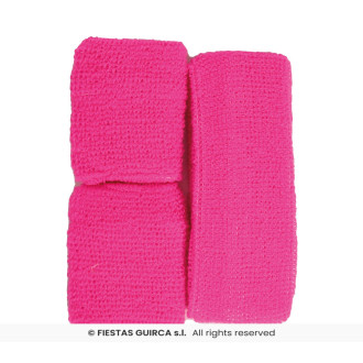 Fiestas Guirca Čelenka s pásky na zápěstí - růžové