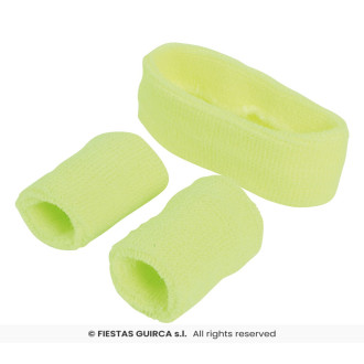 Fiestas Guirca Čelenka s pásky na zápěstí - žlutá