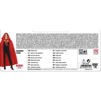 Widmann Červený saténový plášť unisex