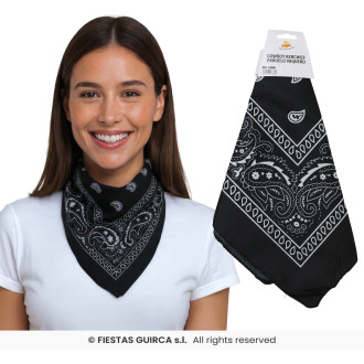 Fiestas Guirca Černý kovbojský šátek