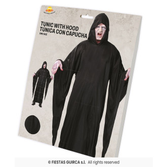 DEATH černý plášť s kapucí