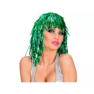 Metalická paruka zelená